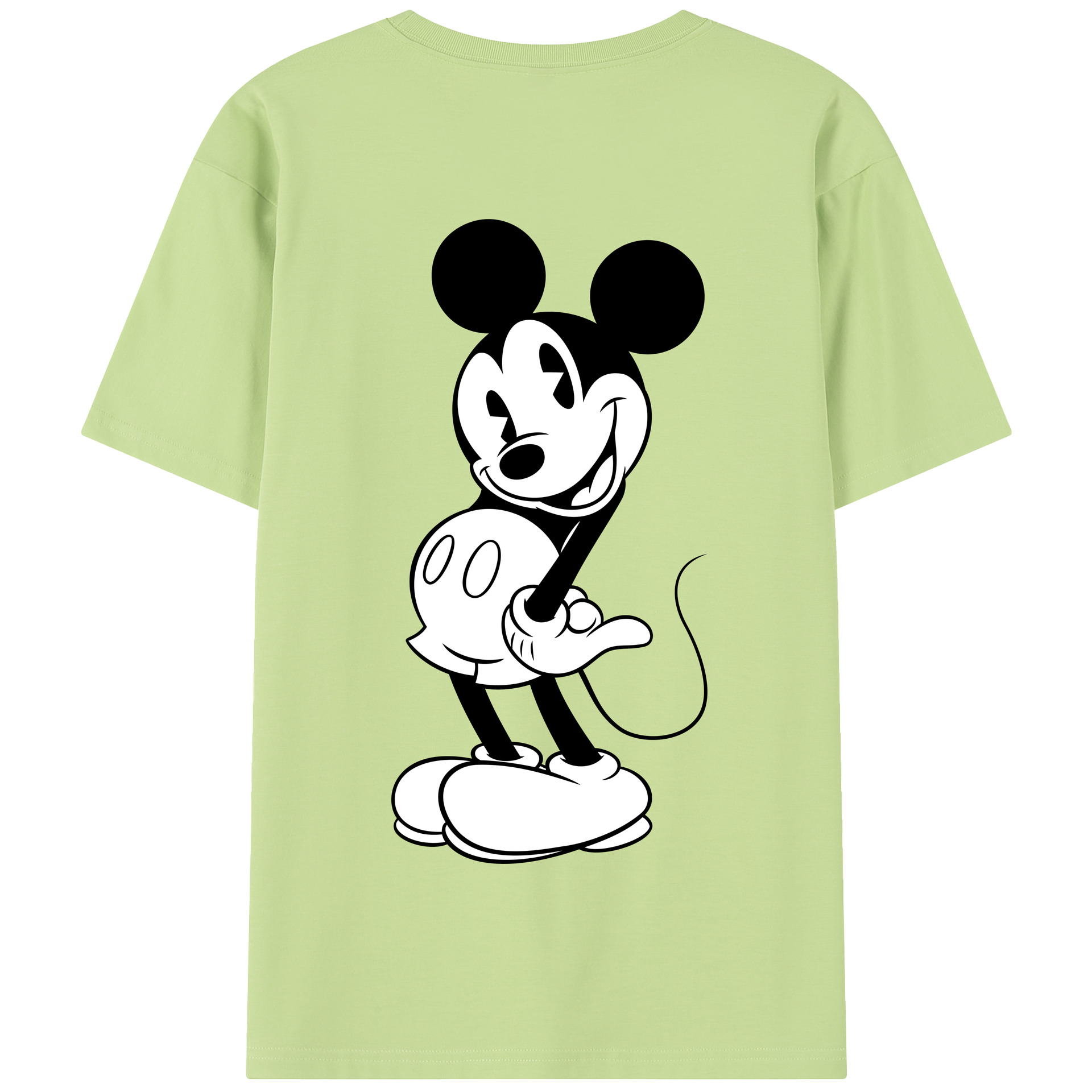（画像用） ミッキーマウス Mickey Mouse 綿100％半袖Tシャツ（背面プリント）